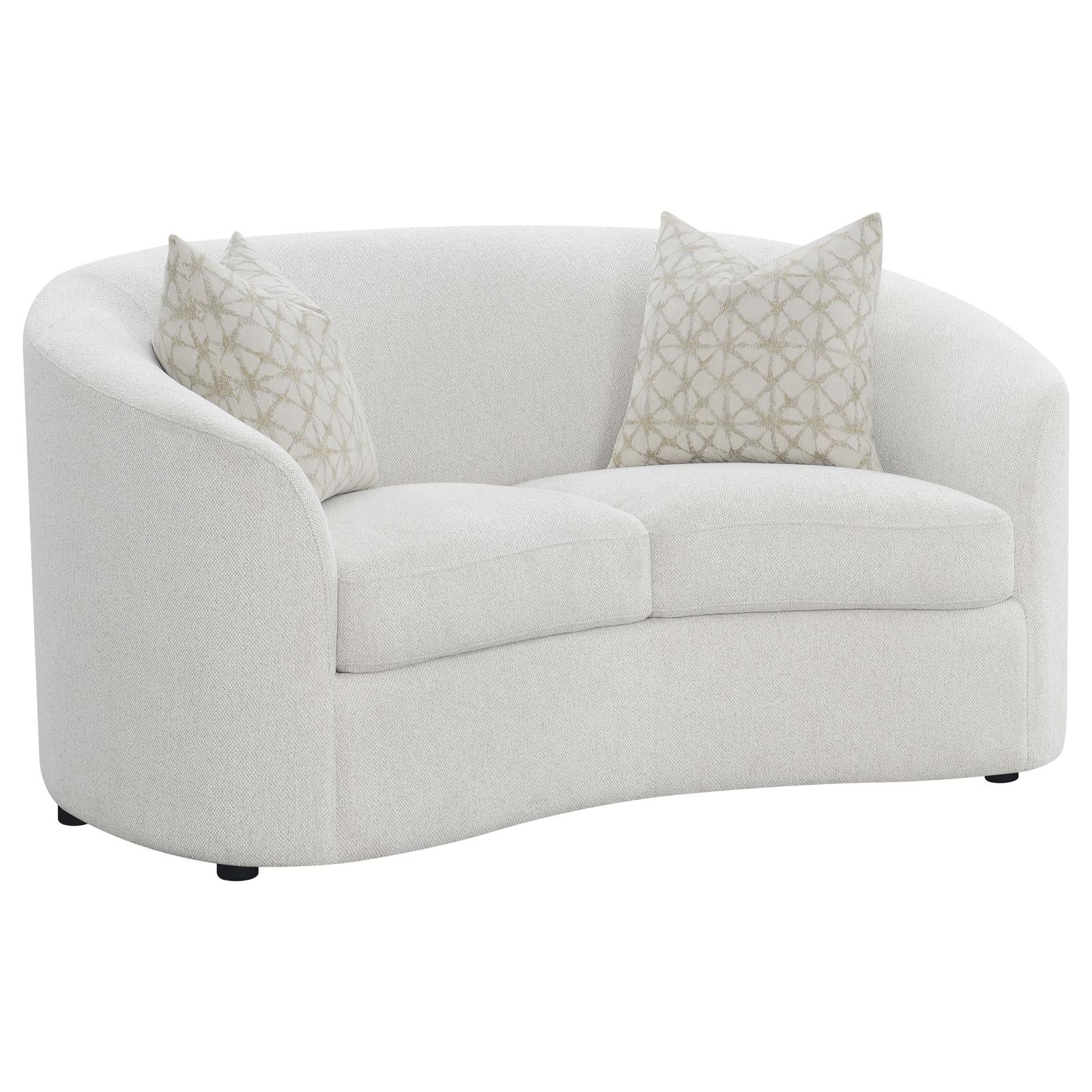 Rainn 3-Piece Upholstered Tight Back Living Room Set Latte - 509171-S3 - Bien Home Furniture &amp; Electronics