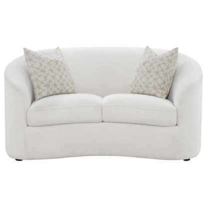 Rainn 3-Piece Upholstered Tight Back Living Room Set Latte - 509171-S3 - Bien Home Furniture &amp; Electronics