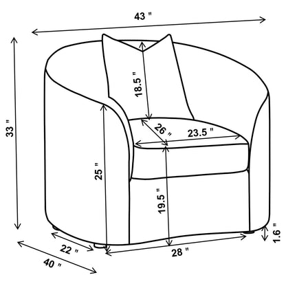 Rainn Upholstered Tight Back Chair Latte - 509173 - Bien Home Furniture &amp; Electronics