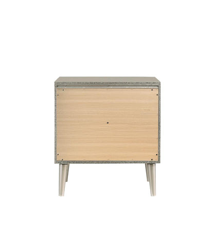 Ramon 2-Drawer Nightstand Metallic Sterling - 222702 - Bien Home Furniture &amp; Electronics