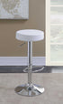Ramses Chrome/White 29" Adjustable Bar Stool - 102550 - Bien Home Furniture & Electronics