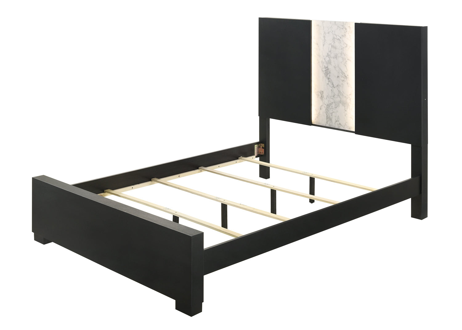 Rangley Black King LED Panel Bed - SET | B6835-K-HB | B6835-K-FB | B6835-KQ-RAIL | - Bien Home Furniture &amp; Electronics