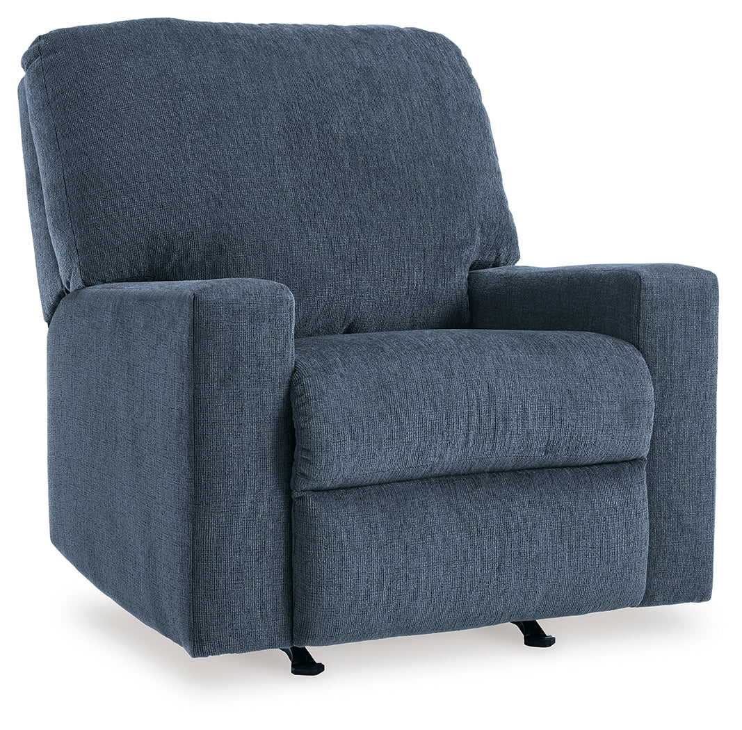 Rannis Navy Recliner - 5360425 - Bien Home Furniture &amp; Electronics