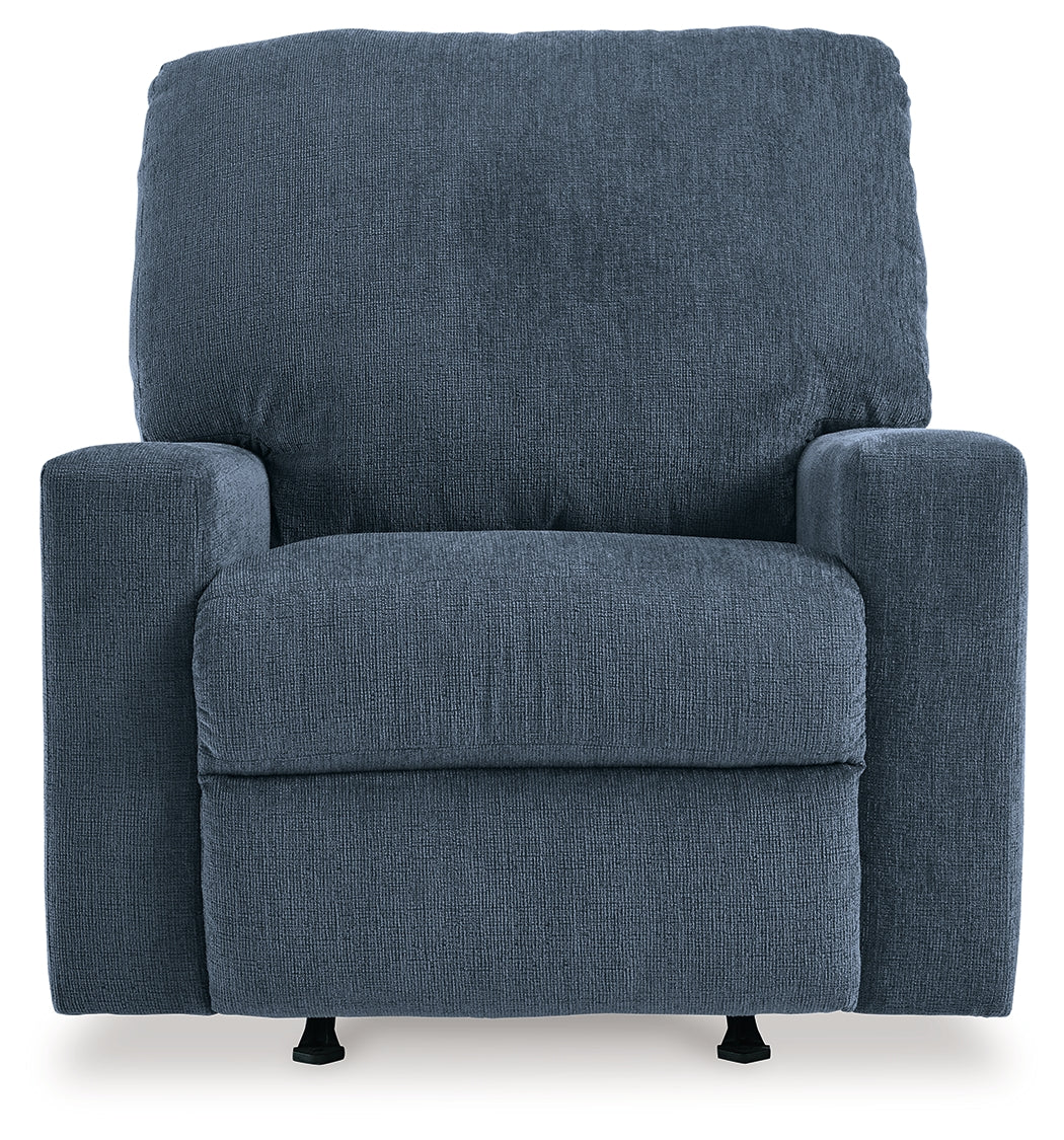 Rannis Navy Recliner - 5360425 - Bien Home Furniture &amp; Electronics