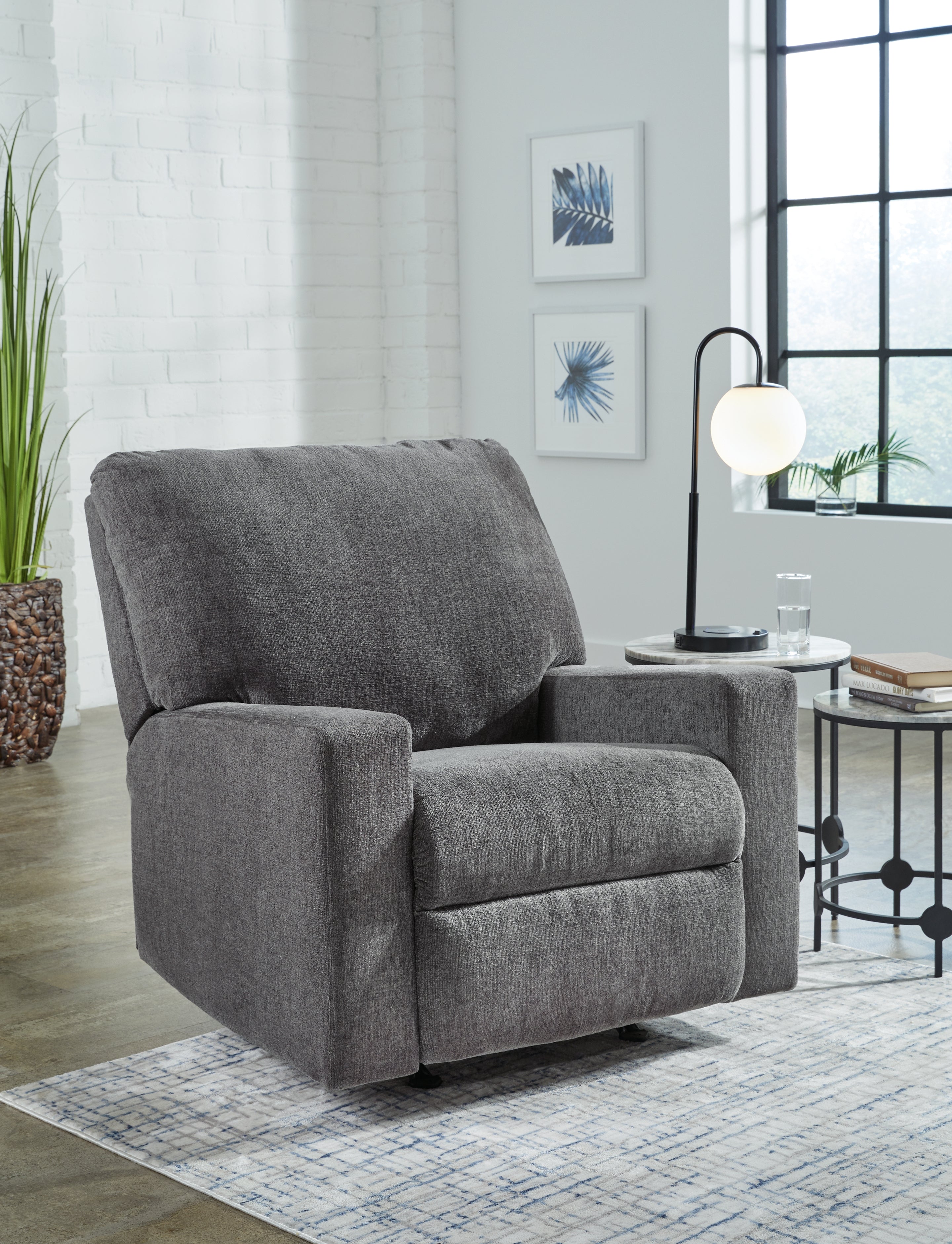 Rannis Pewter Recliner - 5360225 - Bien Home Furniture &amp; Electronics