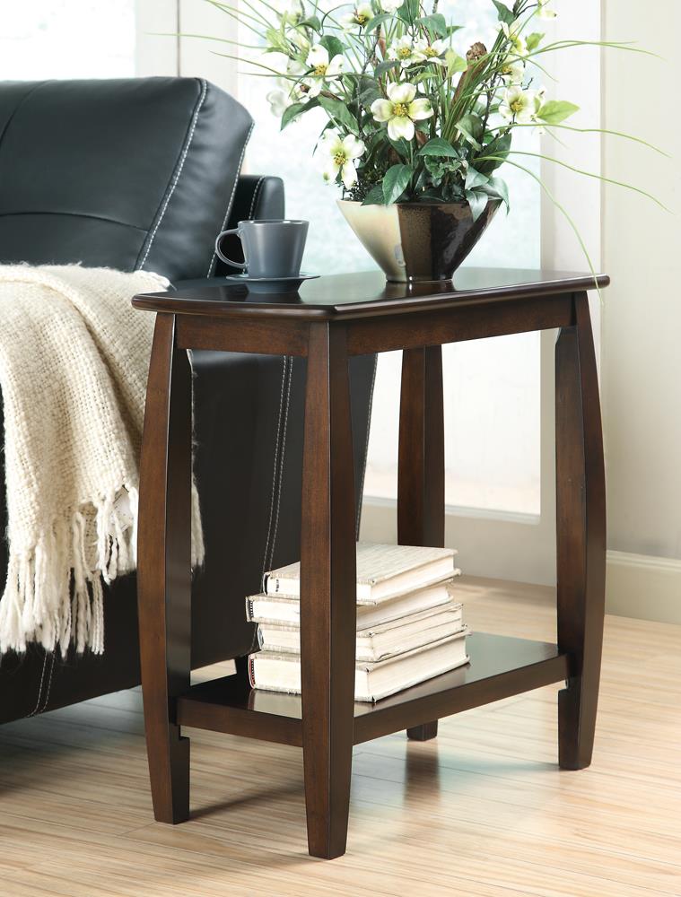 Raphael 1-Shelf Chairside Table Cappuccino - 900994 - Bien Home Furniture &amp; Electronics