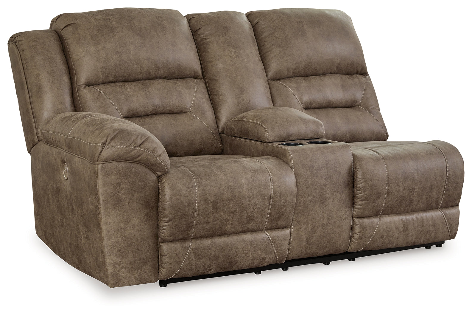 Ravenel Fossil Left-Arm Facing Power Reclining Loveseat with Console - 8310601 - Bien Home Furniture &amp; Electronics