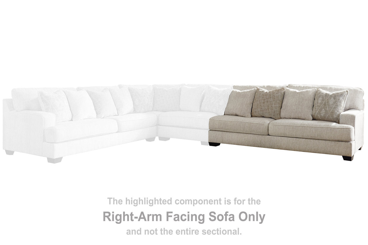 Rawcliffe Parchment Right-Arm Facing Sofa - 1960467 - Bien Home Furniture &amp; Electronics