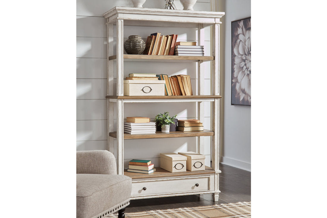 Realyn Brown/White 75" Bookcase - H743-70 - Bien Home Furniture & Electronics
