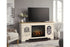 Realyn Chipped White 74" TV Stand with Electric Fireplace - SET | W743-68 | W100-121 - Bien Home Furniture & Electronics