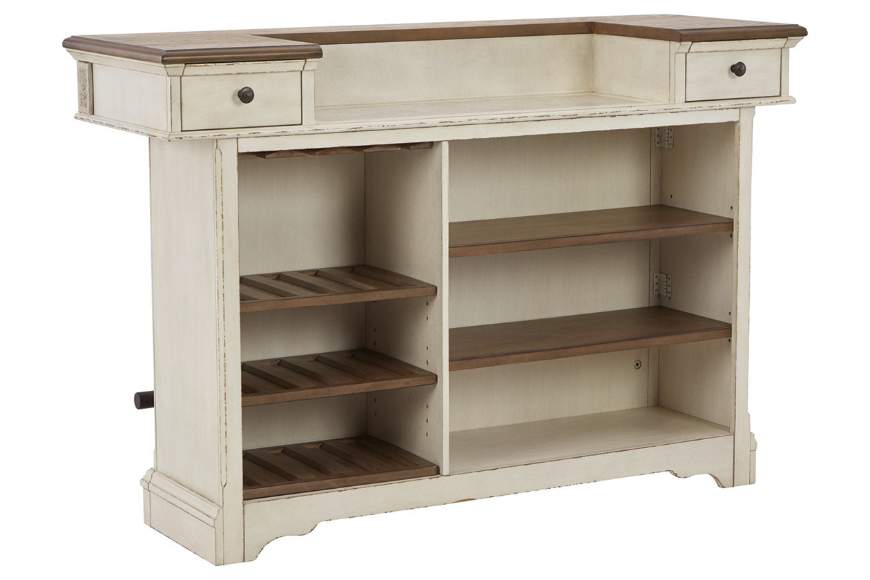 Realyn Chipped White Bar - D743-65 - Bien Home Furniture &amp; Electronics