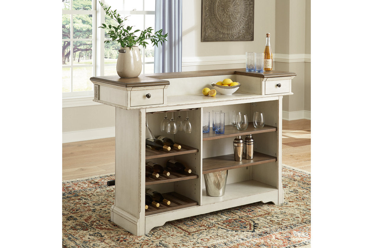 Realyn Chipped White Bar - D743-65 - Bien Home Furniture &amp; Electronics
