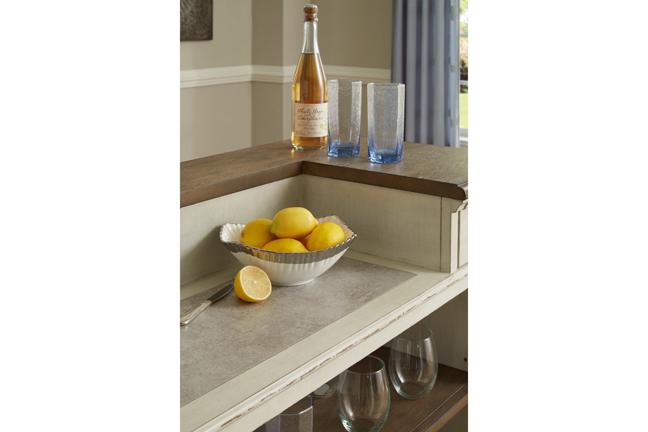 Realyn Chipped White Bar - D743-65 - Bien Home Furniture &amp; Electronics