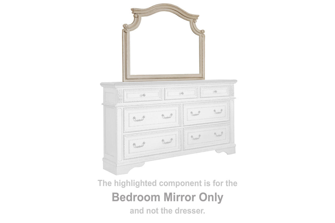 Realyn Chipped White Bedroom Mirror (Mirror Only) - B743-36 - Bien Home Furniture & Electronics