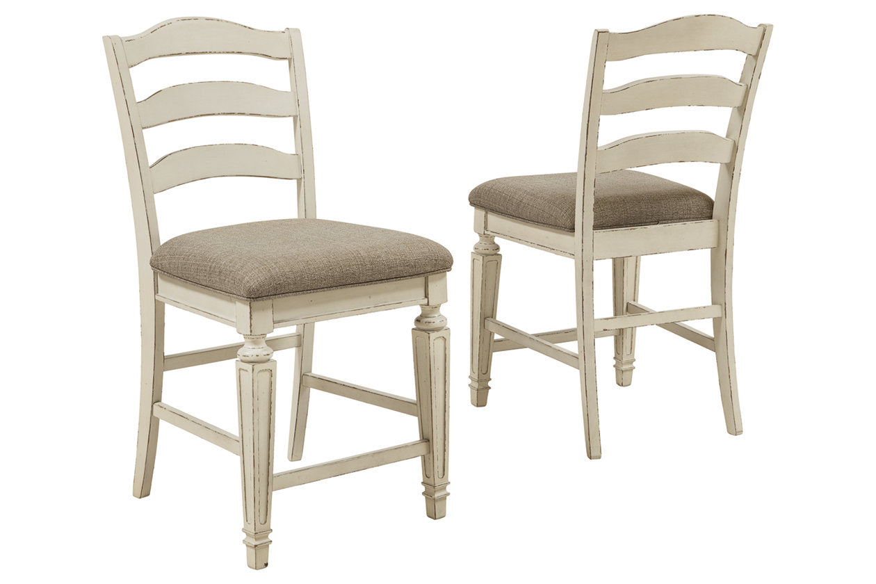 Realyn Chipped White Counter Height Chair, Set of 2 - D743-124 - Bien Home Furniture &amp; Electronics