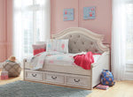 Realyn Chipped White Day Bed Storage - B743-60 - Bien Home Furniture &amp; Electronics