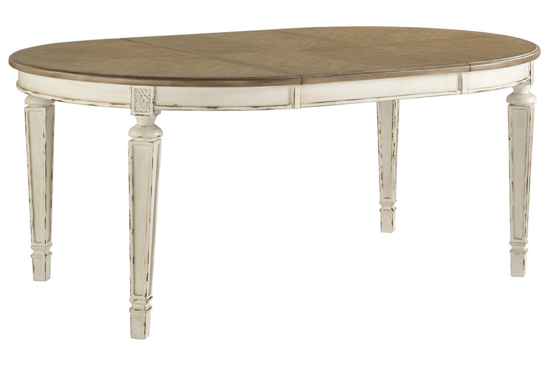 Realyn Chipped White Dining Extension Table - D743-35 - Bien Home Furniture & Electronics