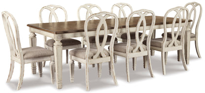 Realyn Chipped White Extendable Ribbon Dining Set - SET | D743-45 | D743-02(2) - Bien Home Furniture &amp; Electronics