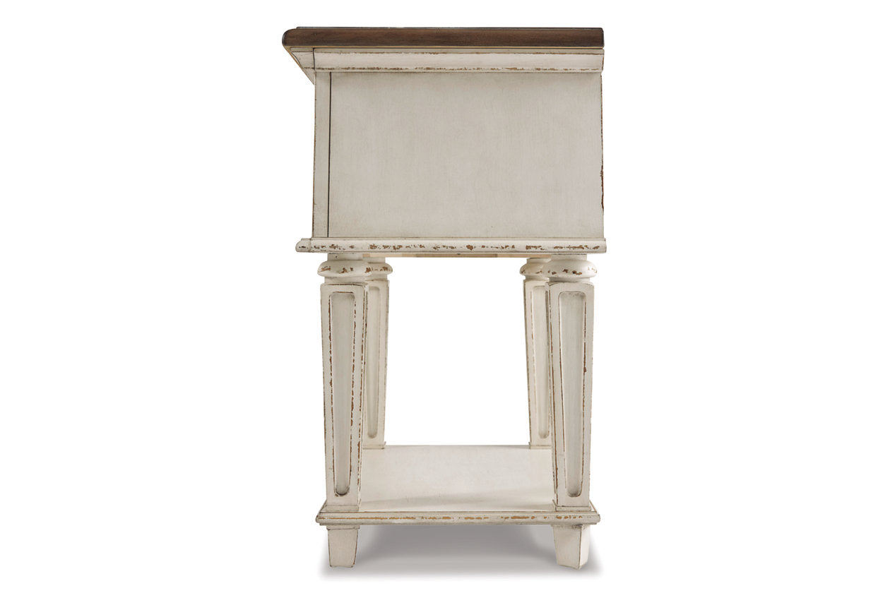 Realyn Chipped White Nightstand - B743-91 - Bien Home Furniture &amp; Electronics