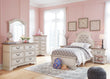 Realyn Chipped White Upholstered Panel Youth Bedroom Set - SET | B743-52 | B743-53 | B743-83 | B743-91 | B743-46 - Bien Home Furniture & Electronics