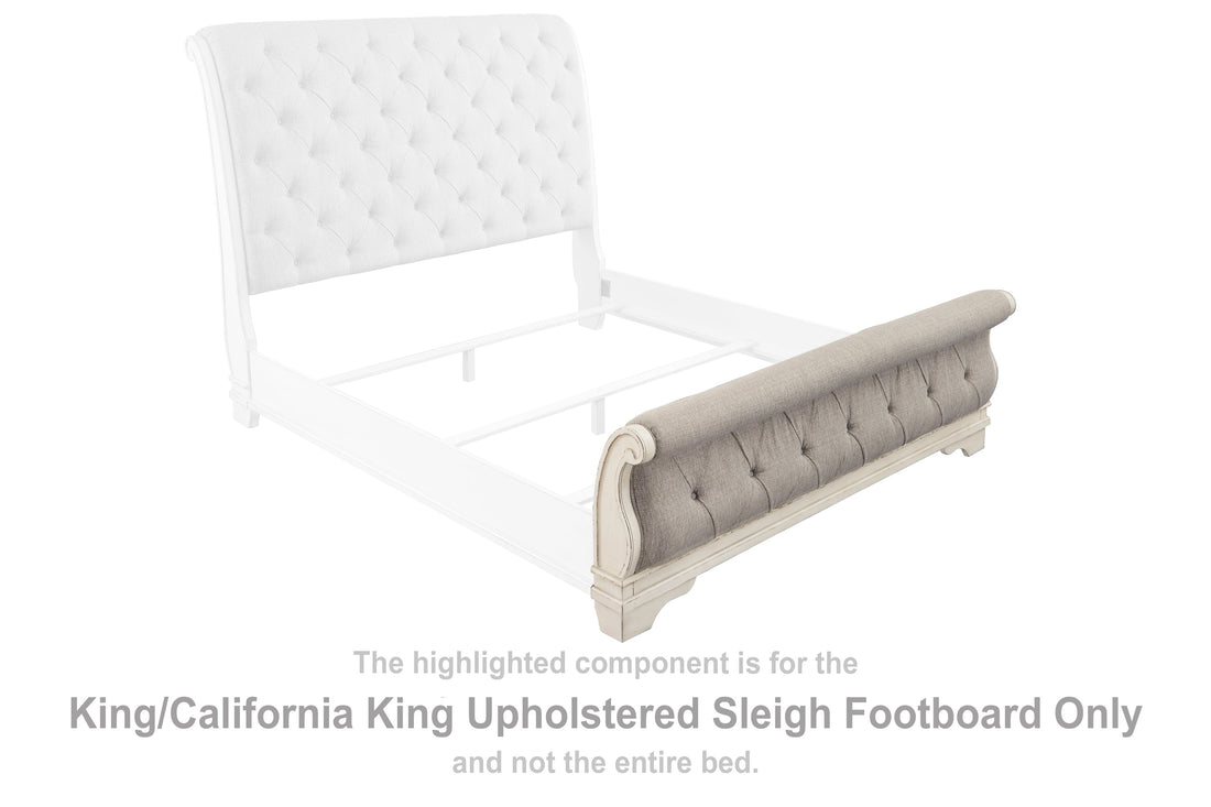 Realyn Two-tone King/California King Upholstered Sleigh Footboard - B743-76 - Bien Home Furniture &amp; Electronics