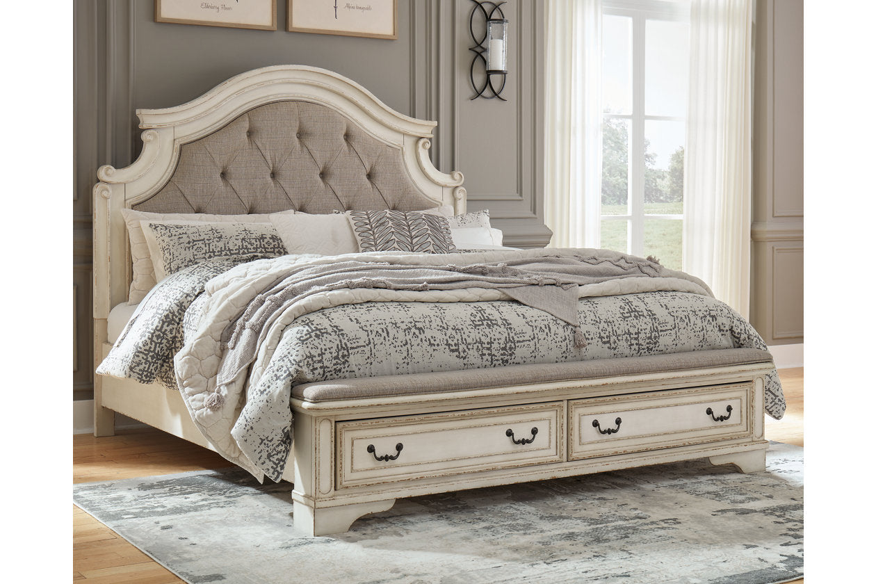 Realyn Two-tone King Upholstered Bed - SET | B743-197 | B743-56S | B743-58 - Bien Home Furniture &amp; Electronics