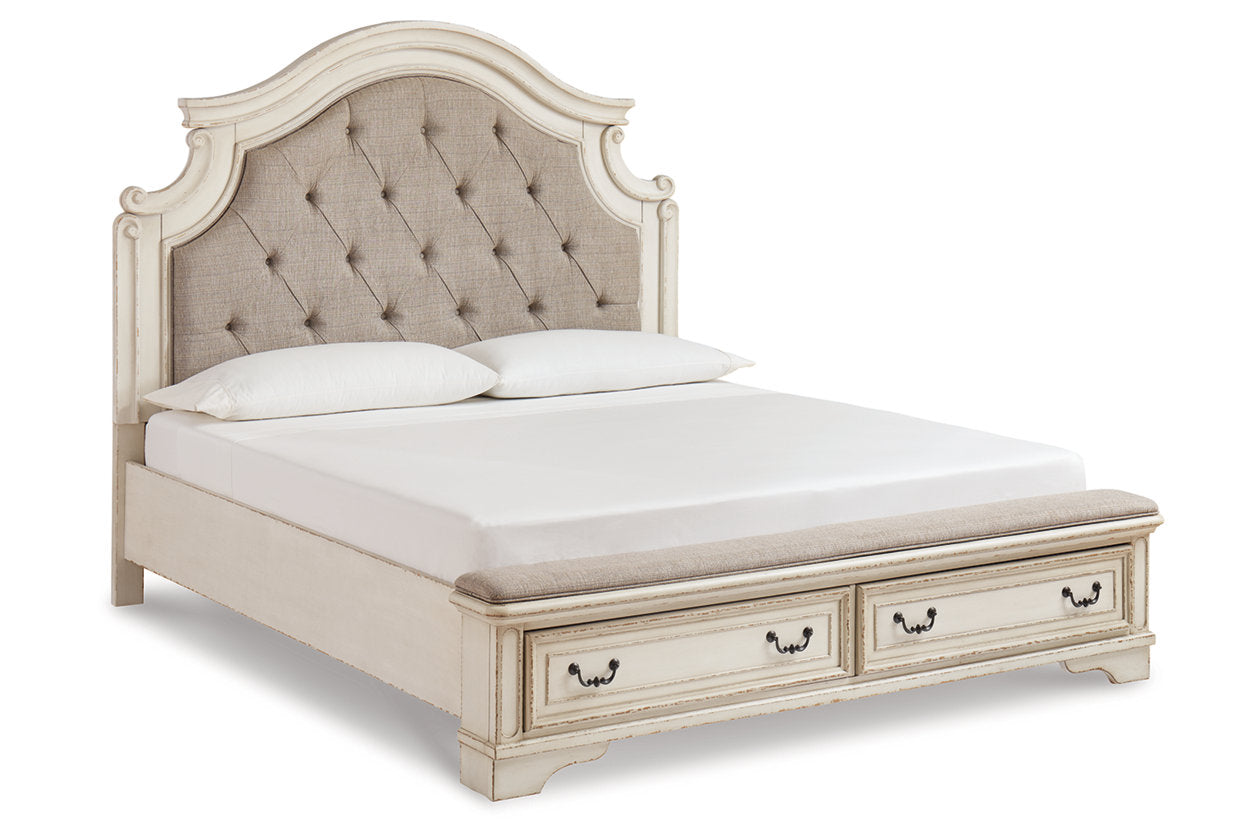 Realyn Two-tone King Upholstered Bed - SET | B743-197 | B743-56S | B743-58 - Bien Home Furniture &amp; Electronics