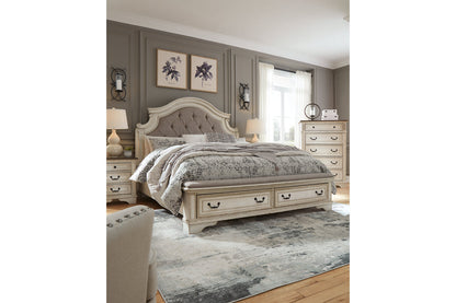 Realyn Two-tone King Upholstered Bed - SET | B743-197 | B743-56S | B743-58 - Bien Home Furniture &amp; Electronics