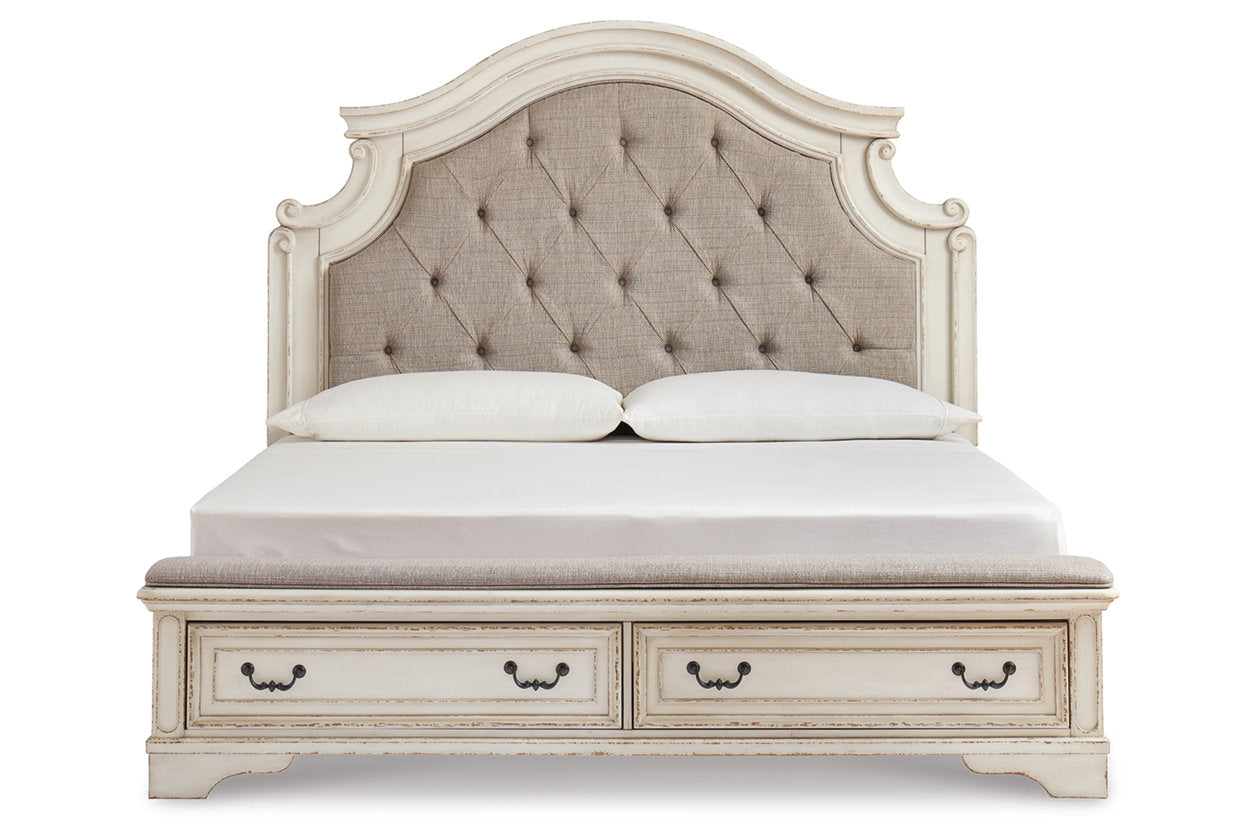 Realyn Two-tone Queen Upholstered Bed - SET | B743-196 | B743-54S | B743-57 - Bien Home Furniture &amp; Electronics