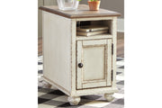 Realyn White/Brown Chairside End Table - T523-7 - Bien Home Furniture & Electronics