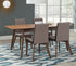 Redbridge 5-Piece Dining Room Set Natural Walnut/Gray - 106591-S5 - Bien Home Furniture & Electronics