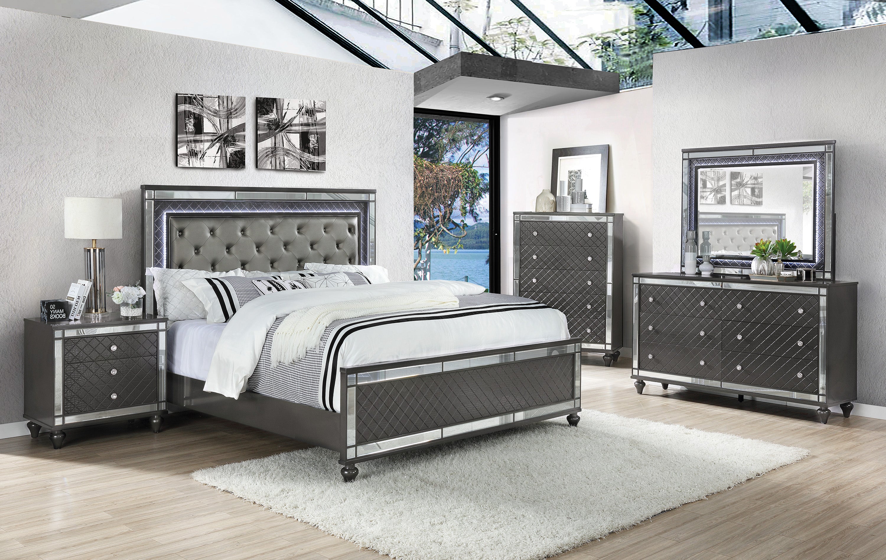 Refino Gray Bedroom Mirror (Mirror Only) - B1670-11 - Bien Home Furniture &amp; Electronics