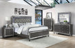 Refino Gray LED Upholstered Panel Bedroom Set - SET | B1670-K-HB | B1670-K-FB | B1670-KQ-RAIL | B1670-1 | B1670-11 | B1670-2 | B1670-4 - Bien Home Furniture & Electronics