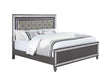 Refino Gray Queen LED Upholstered Panel Bed - SET | B1670-Q-HB | B1670-Q-FB | B1670-KQ-RAIL - Bien Home Furniture & Electronics