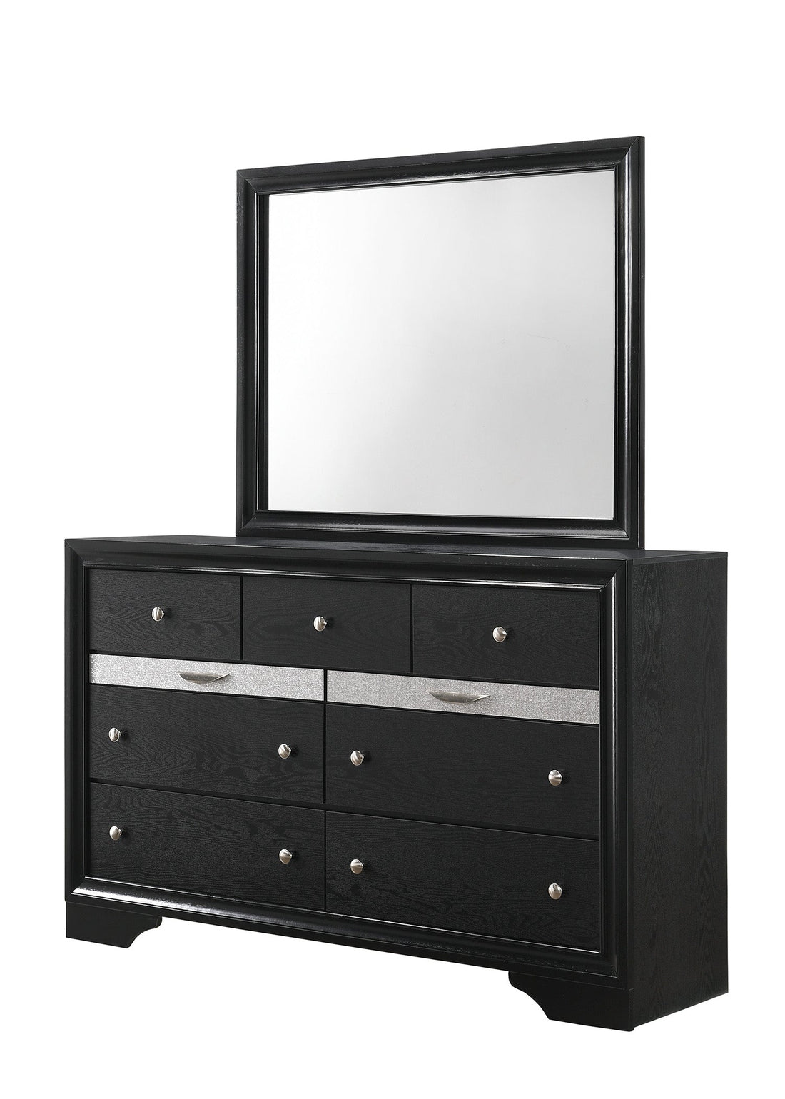 Regata Black/Silver Dresser - B4670-1 - Bien Home Furniture &amp; Electronics