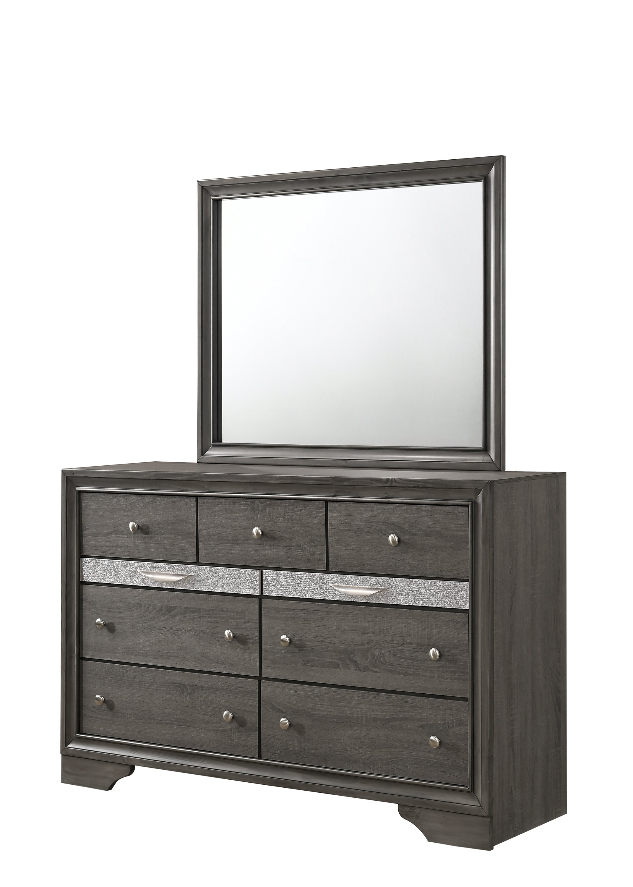 Regata Gray/Silver Bedroom Mirror (Mirror Only) - B4650-11 - Bien Home Furniture &amp; Electronics