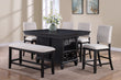 Regent Charcoal Black Counter Height Dining Set - SET | 2772CLT-4854-BS | 2772CLT-4854-TP | 2772CL-S-24(2) - Bien Home Furniture & Electronics
