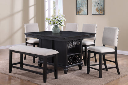 Regent Charcoal Black Counter Height Table - SET | 2772CLT-4854-BS | 2772CLT-4854-TP - Bien Home Furniture &amp; Electronics