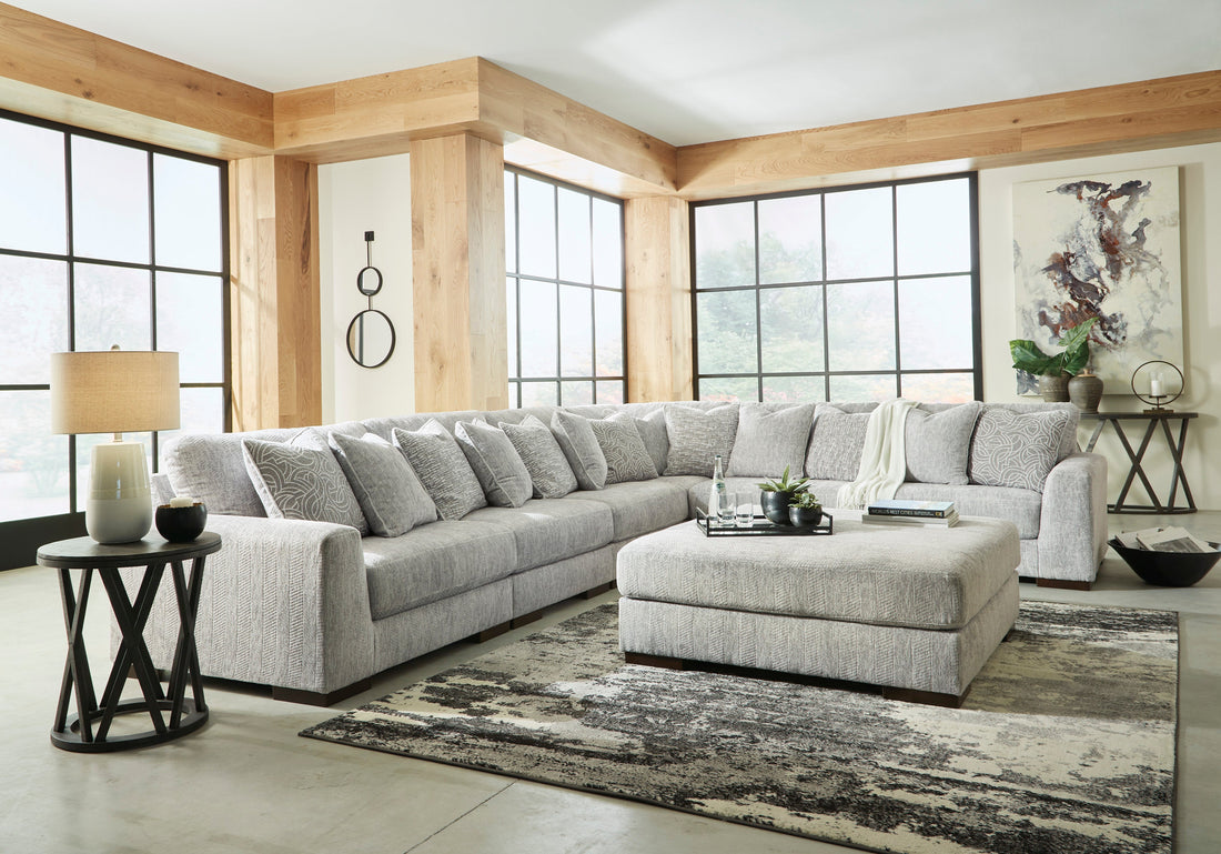 Regent Park Pewter 6-Piece Sectional - SET | 1440464 | 1440465 | 1440477 | 1440446(3) - Bien Home Furniture & Electronics