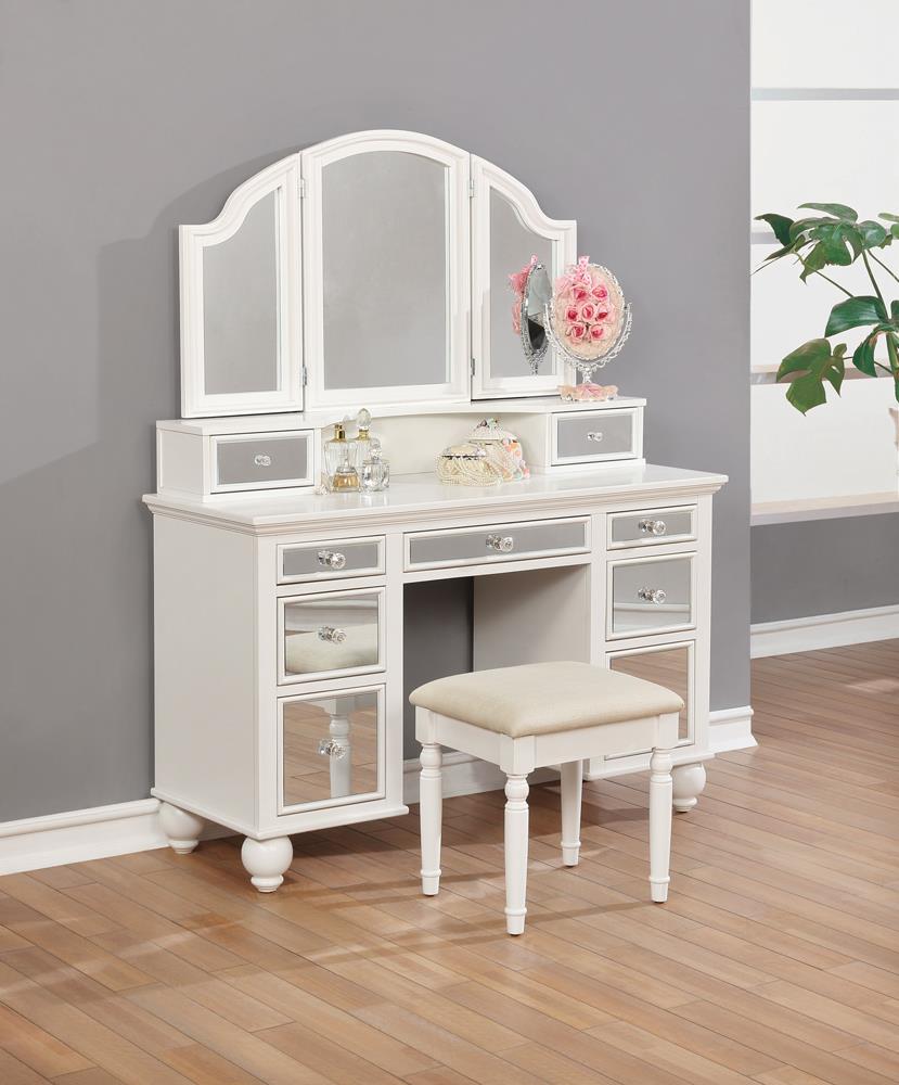 Reinhart 2-Piece Vanity Set White/Beige - 930133 - Bien Home Furniture &amp; Electronics