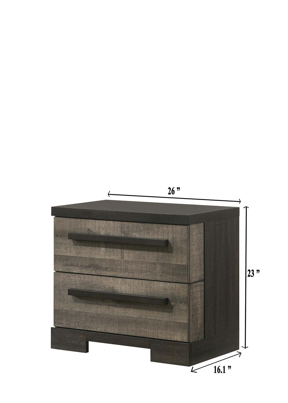 Remington Brown/Gray Panel Bedroom Set - SET | B8160-Q-HBFB | B8160-KQ-RAIL | B8160-2 | B8160-4 - Bien Home Furniture &amp; Electronics