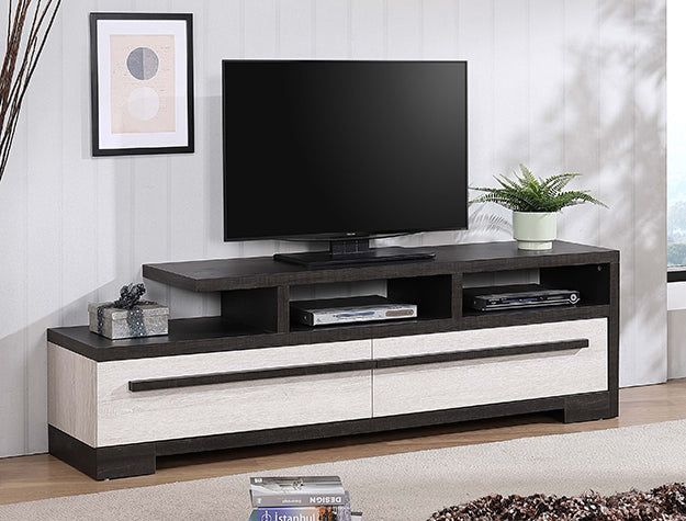 Remington Tv Stand Black/White - B8162-9 - Bien Home Furniture &amp; Electronics