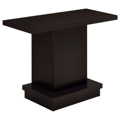 Reston Pedestal Sofa Table Cappuccino - 705169 - Bien Home Furniture &amp; Electronics