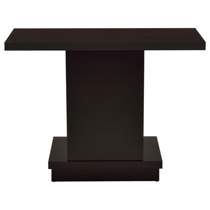 Reston Pedestal Sofa Table Cappuccino - 705169 - Bien Home Furniture &amp; Electronics