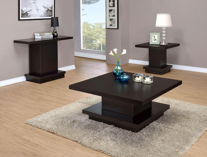 Reston Pedestal Sofa Table Cappuccino - 705169 - Bien Home Furniture &amp; Electronics