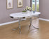 Retro Glossy White/Chrome Oval Dining Table - 2065 - Bien Home Furniture & Electronics