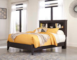 Reylow Dark Brown Queen Panel Footboard with Rails - B555-54 - Bien Home Furniture &amp; Electronics