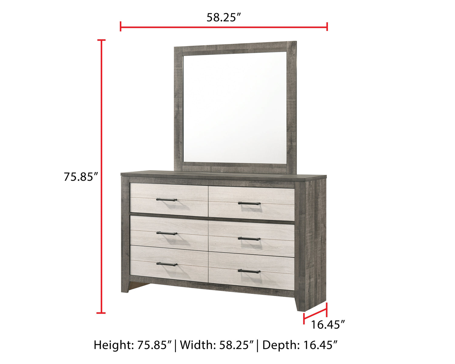 Rhett Brown/Cream Dresser - B8170-1 - Bien Home Furniture &amp; Electronics