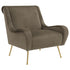 Ricci Upholstered Saddle Arms Accent Chair Truffle and Gold - 903044 - Bien Home Furniture & Electronics