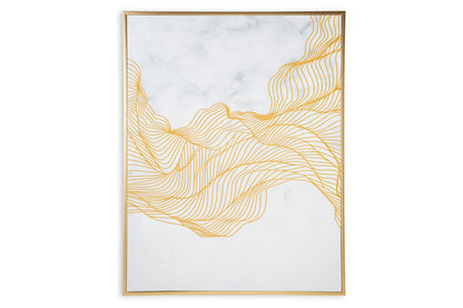 Richburgh White/Gold Finish Wall Art - A8000362 - Bien Home Furniture &amp; Electronics